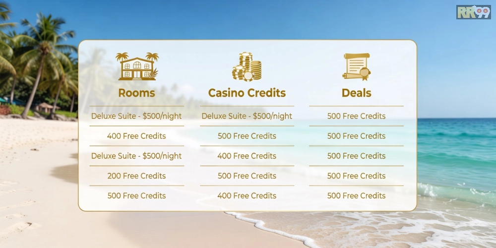 Bảng giá chi tiết các gói dịch vụ Corona Resort & Casino Phú Quốc 2025 với ưu đãi hấp dẫn