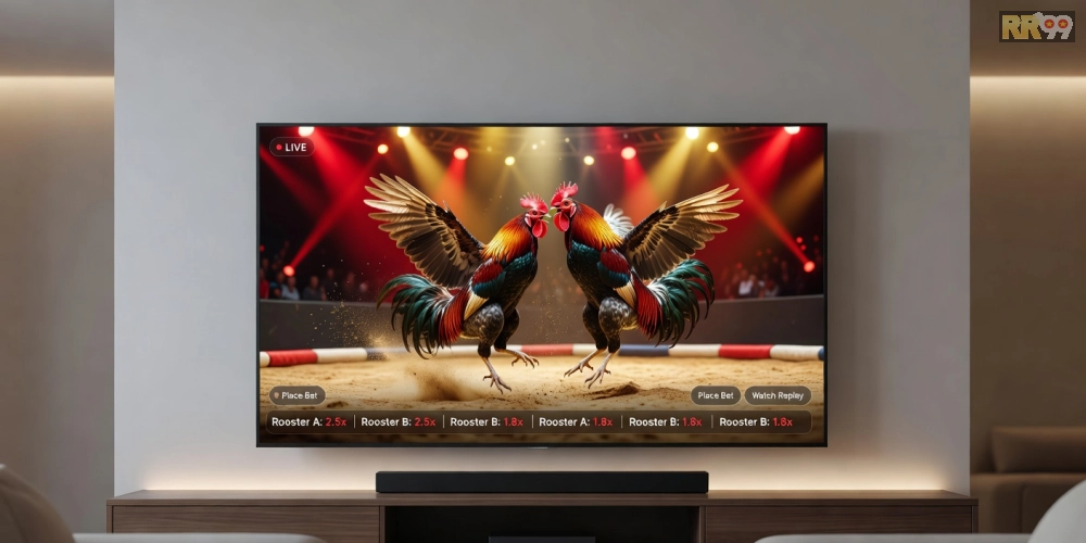 Minh họa khái niệm đá gà casino trực tiếp 69vn với giao diện streaming hiện đại