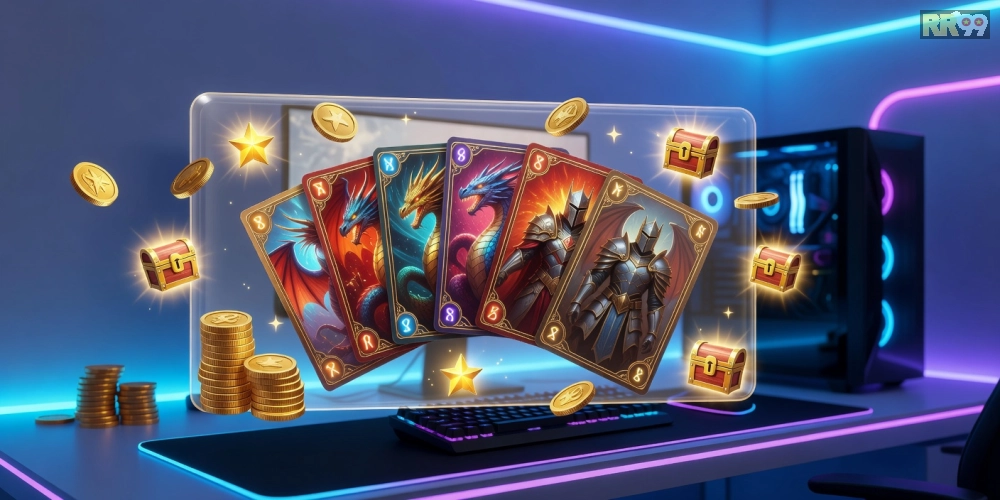 Hình ảnh minh họa khái niệm top game bài đổi thưởng 69vn với giao diện hiện đại và phần thưởng hấp dẫn.