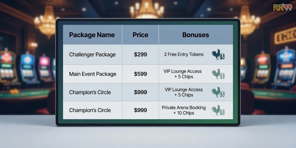 Bảng giá chi tiết các gói dịch vụ đá gà casino trực tiếp 69vn cập nhật mới nhất năm 2025